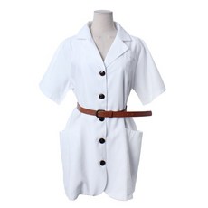 라라온 여성용 벨티드 반팔 블레이저 미디 자켓 TSP610