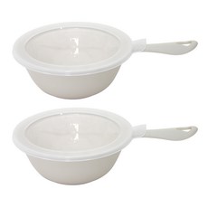 Sense 附把手麵碗 2p + 碗蓋 2p, 象牙白, 1套