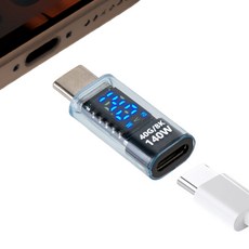 HOHOO Type-C轉Type-C顯示超高速充電轉接頭 C2CD iPhone15 / 16 / iPad, 32.5mm, 1個, 透明