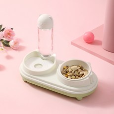 PASTEL PET 寵物半自動飲水餵食器 FREE(33.5 x 17 x 19 cm), 白色, 1個