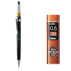 Pentel 飛龍文具 Graph 製圖自動鉛筆 PG5-AD + Ain Stein 自動鉛筆芯 3B 套組, 1套, 0.5mm