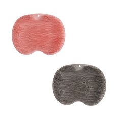 Nowpeel 洗腳刷 去角質 指壓墊 粉色 + 灰色 2件組, 1套, 2入