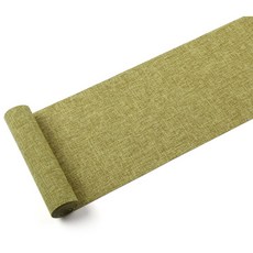 Allnine Ahop 亞麻防潑水桌旗, 橄欖綠, 20 x 300 cm