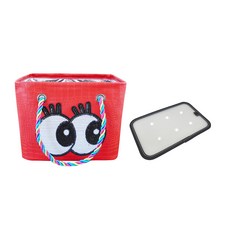 뷰레이터닷컴 왕눈이 물빠지는 목욕가방 받침대세트, 레드