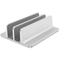 알루미늄 노트북 스탠드 2단 슬롯형, 실버, 1개