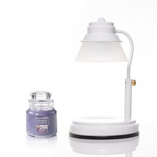 AIND 韓國製定時白色融蠟燈 + 洋基蠟燭 小 104g 套組, 薰衣草香草