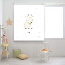 염소 실사 롤스크린 암막원단