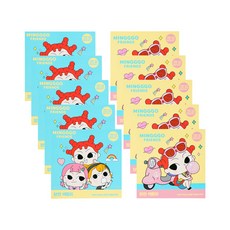 STUDIO EIGHT Minko Friends 雙面彩紙隨機發送, 10個, 30 種顏色