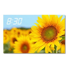 홈마인 캔버스 프린팅 액자 시리즈 LED 시계 해바라기 풍경 800 x 500 mm, 10