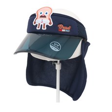 天才麵包理髮師造型孩童空頂護頸遮陽帽 PO140