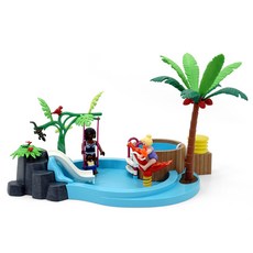 플레이모빌 어린이 수영장 피규어 세트 70611, 1세트