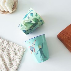 rice 幼兒印花水杯2入組 M號, Dino款+Space款, 1組