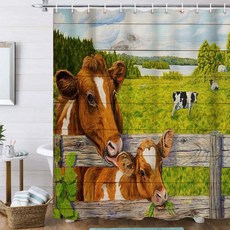 Flower Cow 浴簾 TYPE17 150 x 180 cm, 1個