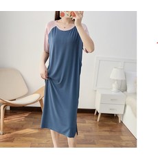 簡約撞色哺乳連身裙