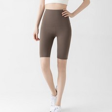 yangnor 女性用高腰瑜珈皮拉提斯5分緊身褲