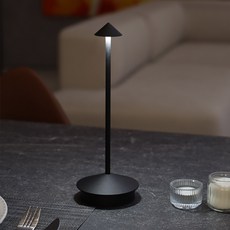 원하 LED 2W 베르트 충전식 삼색변환 스탠드, 블랙