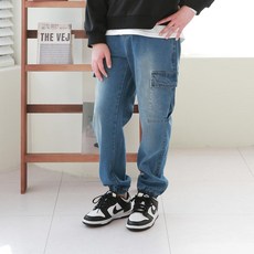 J-Kid Junior 男童工裝束口彈性牛仔褲