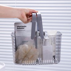 MONACO OLIVE 透明排水沐浴籃, 灰色