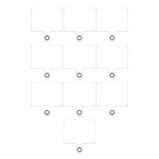 Home Planet 透明方形手機掛繩連接片, 10個, 透明