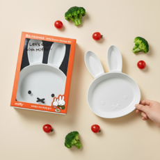 Bo friends 幼兒用米菲環保餐盤, 1個, 單品, 白色