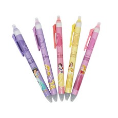 韓國 hM PLUS Disney Princesses 迪士尼公主 可擦筆 C Type 0.5mm*5支, 茉莉 + 長發公主 + 白雪公主 + 貝兒 + 小美人魚, 1組