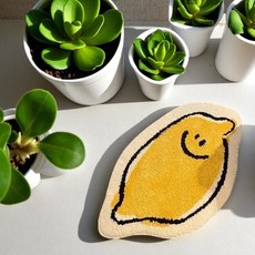 hellogem 可愛蠕動好友地毯 腳踏墊, 胖胖檸檬