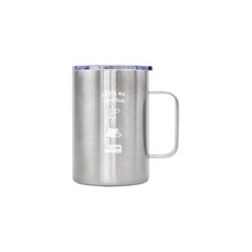 露營不鏽鋼雙層真空馬克杯 500ml, 灰色, 1個