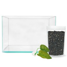 Aquatera 迷你魚缸 5mm+魚床+底沙 1.5kg TS5T-22, 黑沙