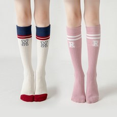 IBboom 女童偶像明星棉質羅紋及膝襪2雙組 B103
