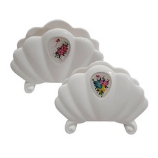 홈인테리어 압화 도자기 냅킨꽂이 2종, A형(수국), B형(조팝), 1개