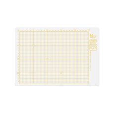 프롬 데스크매트 겸용 반투명 커팅매트, 화이트 + 오렌지