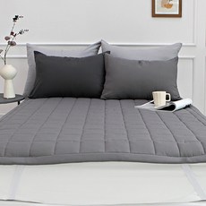 Beau Monde 柔軟洗滌法蘭絨床墊, 灰色