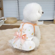 PASTEL PET 寵物兔子胡蘿蔔蝴蝶結連身裙, 橘色, 1個