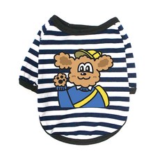블랭크도그 반려동물 개린이모자 티셔츠, NAVY, 1개