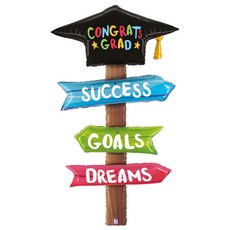 GRABO BALLOONS 鋁箔特別快遞包 畢業里程碑氣球, 混合色, 1個