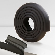 르메이어 유아용 쿠션 풀접착 L형 모서리 보호대, 1개, 블랙