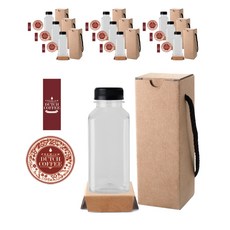 方形Dutch Pet 250ml+蓋子 黑色+瓶身貼紙 LB3M+盒子封口貼+盒子, 10組