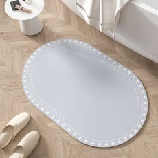 Withome 極簡奶油混色地墊, 藍色, 1個