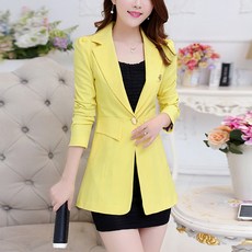 Goodif 女性V領中長款西裝外套 R