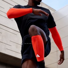 adidas Fitness AEROREADY 小腿套 雙腳穿戴組, 紅色, 1套
