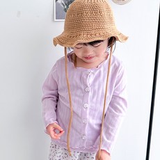 adorebebe 兒童坑條背心 + 針織外套套裝