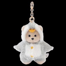 Teddy TaleS 企鵝裝扮 Lina熊 鑰匙圈, 15cm, 奶茶, 1個