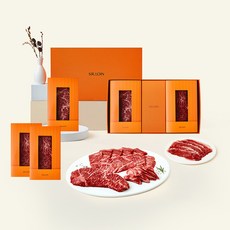 설로인 한우 프리미엄 꽃등심 200g + 로스등심 200g x 2개입 + 채끝 200g + 차돌박이 200g + 갈비살 200g 선물세트 (냉장), 1.2kg, 1세트