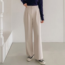 JHSTYLE 女款 長/短版 彈力雙褶寬版彈性隱藏式鬆緊帶高腰西裝褲 SJROK656