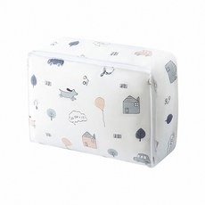 E.dot 文青印花防塵衣物棉被收納袋(加大號), 70x50x25cm, 1個