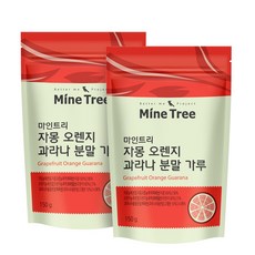 마인트리 자몽 오렌지 과라나 분말 가루, 150g, 2개