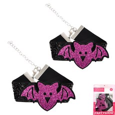 PARTYSHOW 萬聖節手腕帶 蝙蝠, 混合顏色, 2個