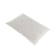 BROOME 今治鬆餅浴墊 - 日本製造 100%純棉 吸水 兩側流蘇設計, 水泥灰, 1個