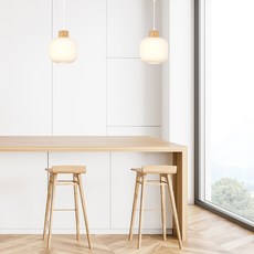 WONHA Frozen 單燈室內裝飾吊燈 B型, 木質霧面