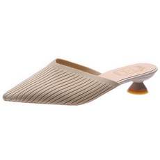 엘쏘 여성용 스틸레토 니트 뮬 로우힐 블로퍼